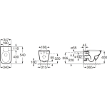 Roca A34647L000 The Gap Rimless 掛牆座廁 淨廁身 (不連廁板)